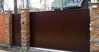 Купить откатные ворота консольные Зима, цена от 2828 руб.